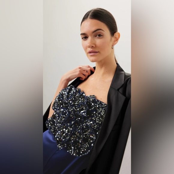 Badgley Mischka Rose Sequin Jumpsuit, size - Picture 7 of 13